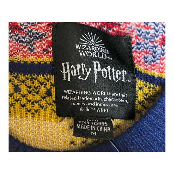 Harry Potter Men's M Hogwarts Happy Christmas Ugly Holiday Sweater Wizard World - Picture 6 of 12